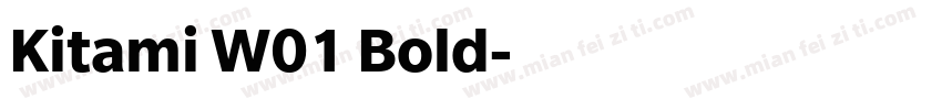 Kitami W01 Bold字体转换